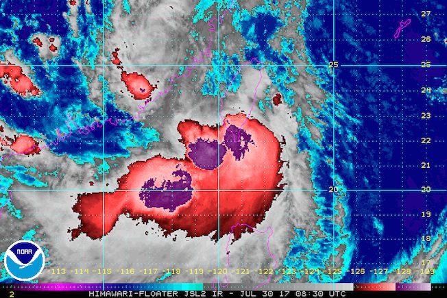 Tropical Storm Huaning slightly strengthens, accelerates