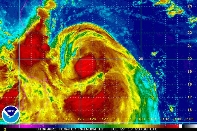 Severe Tropical Storm Gorio strengthens further