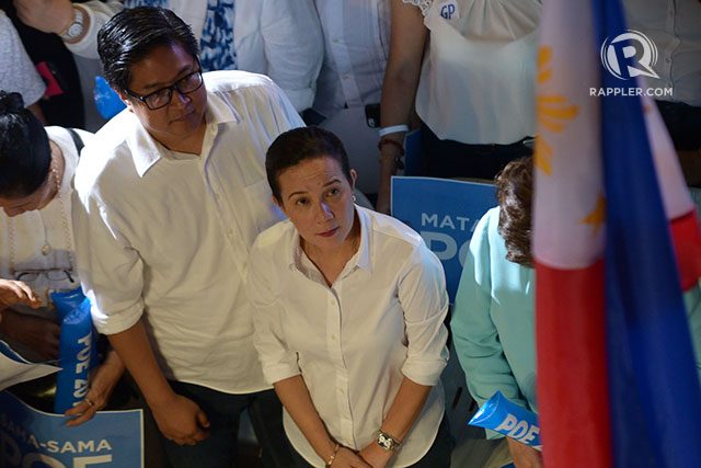 LITTLE KNOWN FACT. Senator Grace Poe and husband Neil Llamanzares at the UP Bahay ng Alumni on September 16, 2015. File photo by Jazmin Dulay/Rappler 