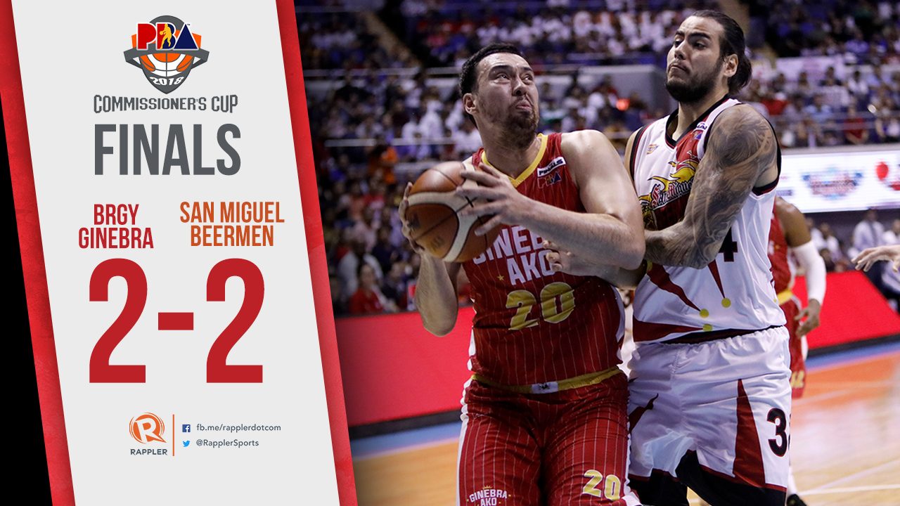 Ginebra evens PBA Finals with Game 4 thrashing of San Miguel