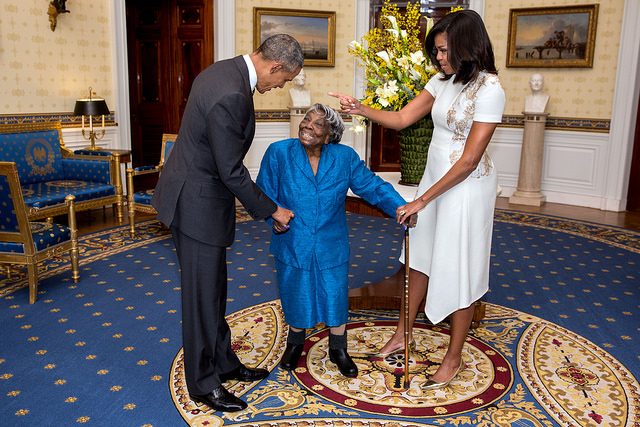 Dream fulfilled: Dancing, at 106, with America’s black president