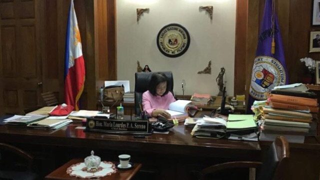Sereno to face SC justices in ouster vote