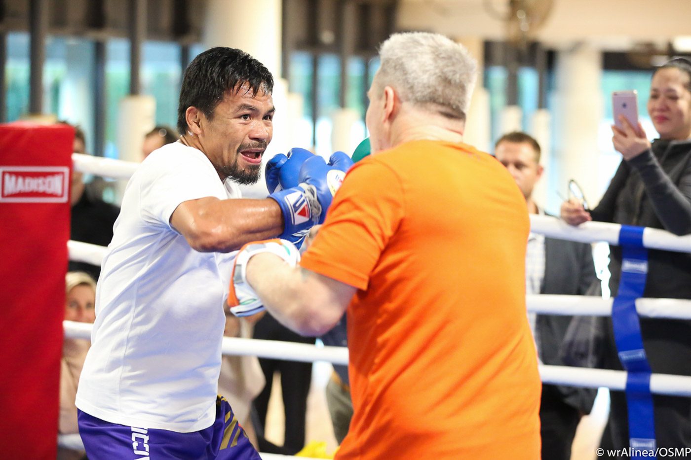 WATCH: Manny Pacquiao shows hand skills for Australian media
