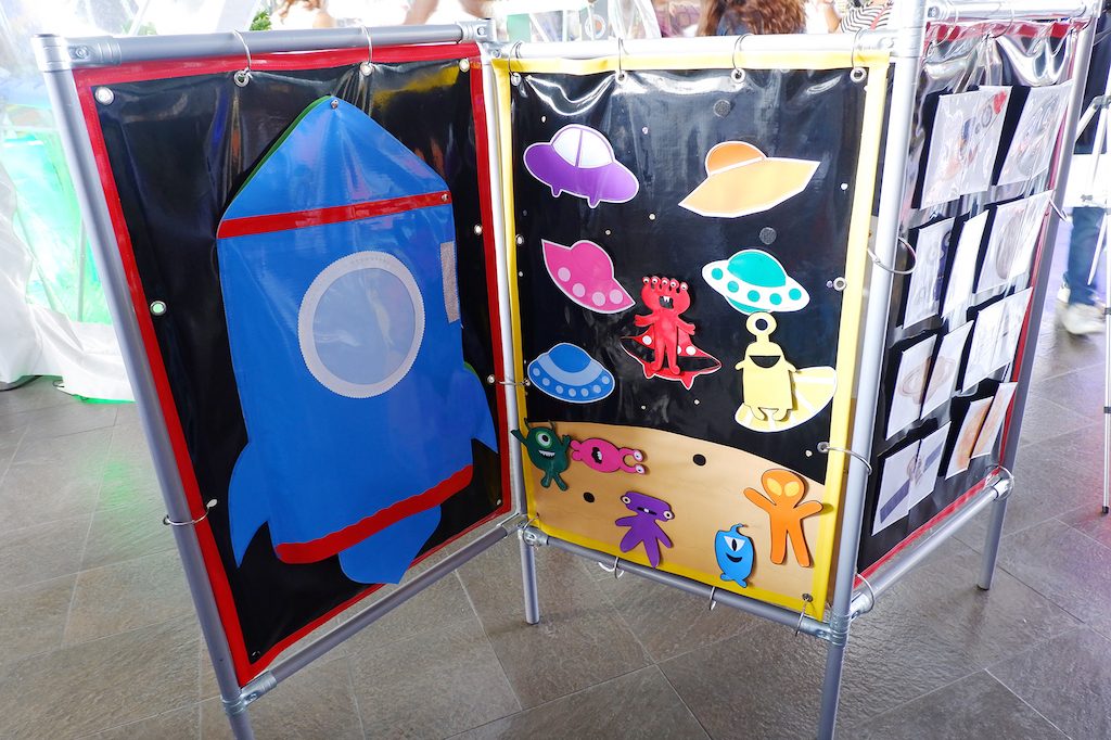 ALIEN LIFE. The young and young at heart can learn about space from interactive boards throughout the exhibit.  