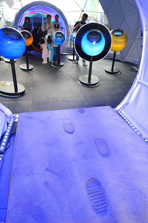 MOON WALK. Visitors can step into the shoes of astronauts themselves as they enter the Discover Our Solar System exhibit area. 