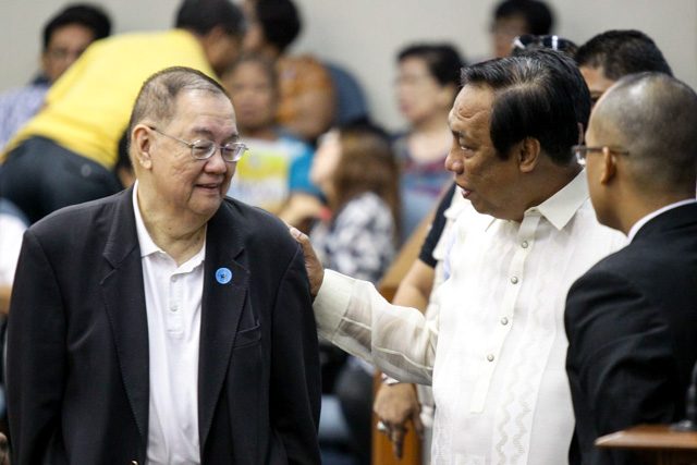 RESOURCE PERSONS. Victor Limlingan and former Makati vice mayor Ernesto Mercado attend the Senate hearing on August 20, 2015. Photo by Mark Cristino/Rappler Photo by Mark Cristino/Rappler