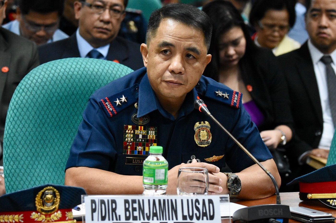 WHY REDIRECT FUNDS? Police Director Benjamin Lusad during the senate hearing on SAF funds on May 22, 2018. Photo by Angie de Silva/Rappler 