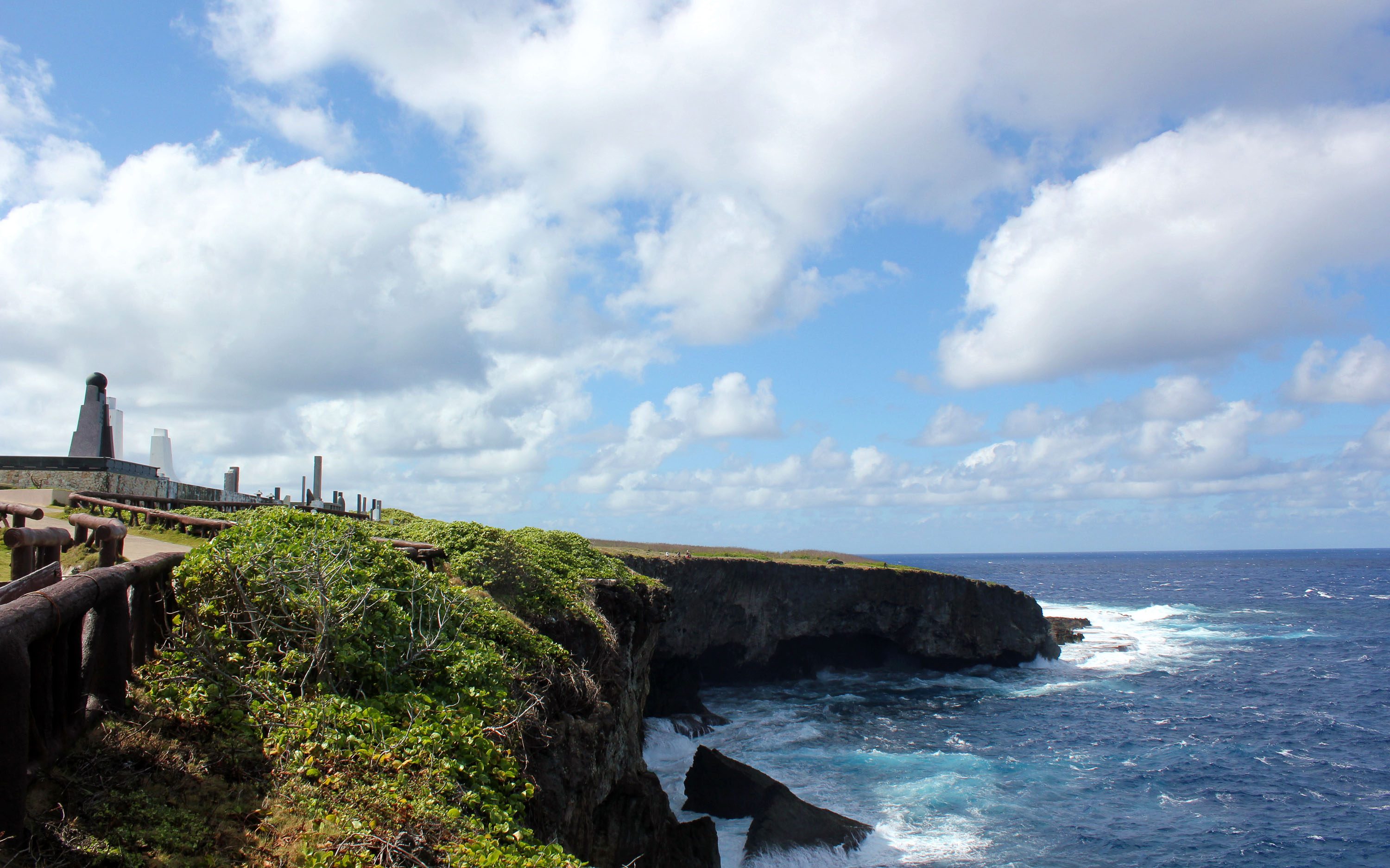 BANZAI CLIFF. Banzai Cliff is known as the location where Japanese soldiers committed suicide during World War II to escape capture by the Americans. Photo courtesy of Marianas Visitors Authority 