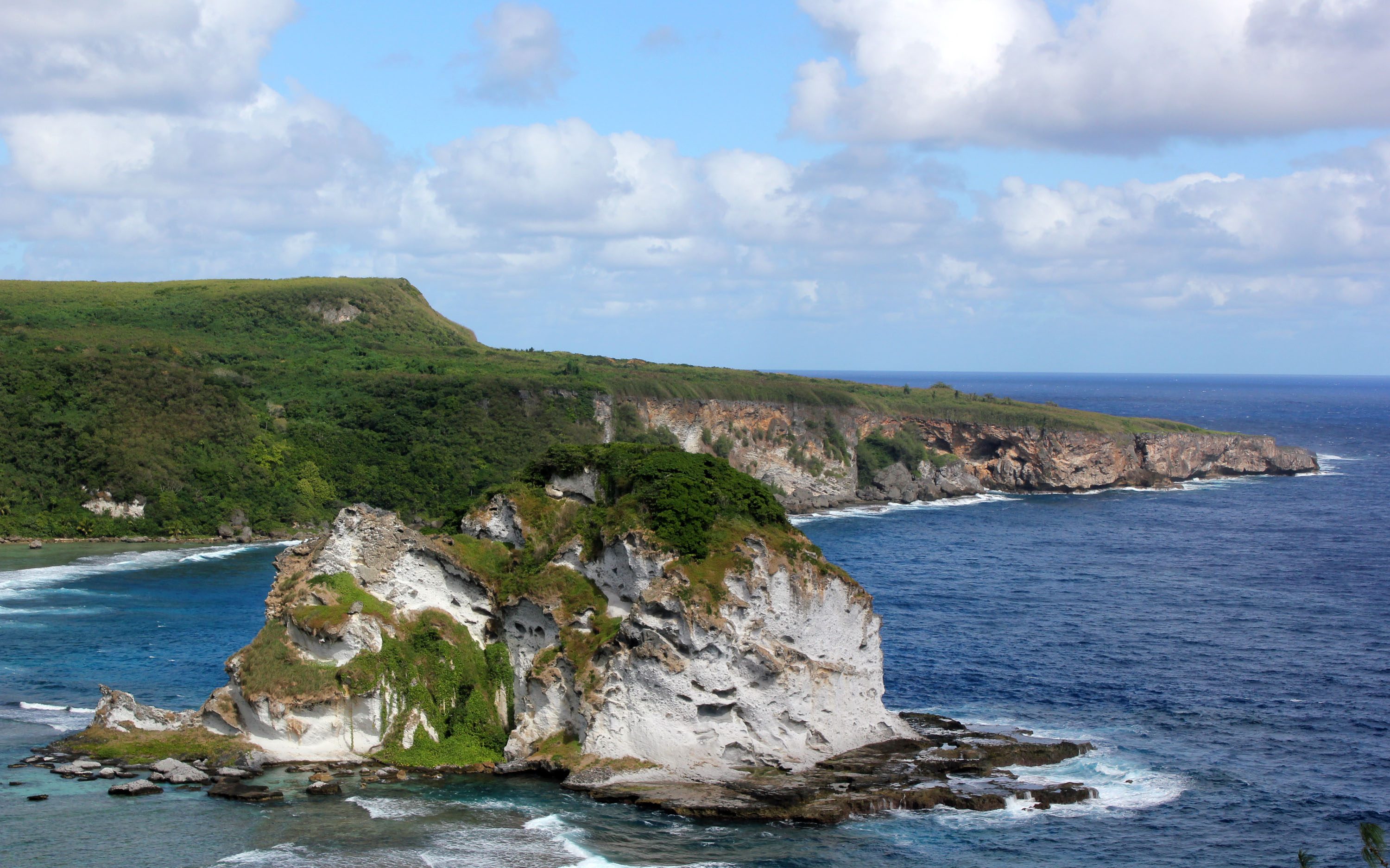 BIRD ISLAND. Climb up an overlook to enjoy the view of this island, which is home to thousands of birds. Photo courtesy of Marianas Visitors Authority 