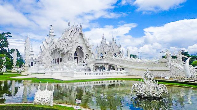 ALL WHITE. Wat Rong Khun symbolizes the struggle of man to attain enlightenment 