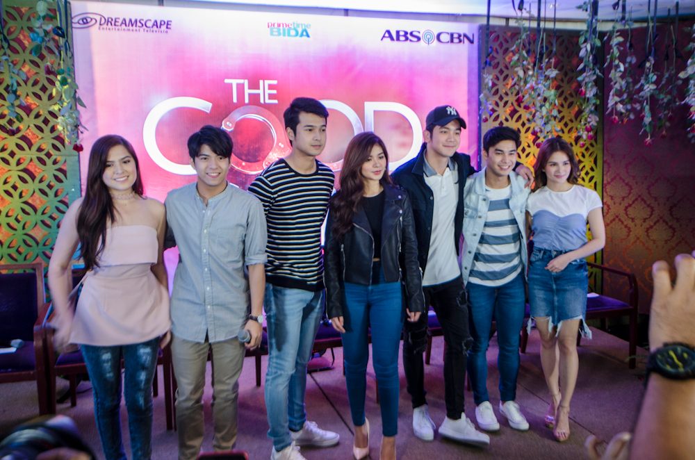 THE GOOD SON. The young cast pose for photos during their press conference with online reporters and bloggers. 