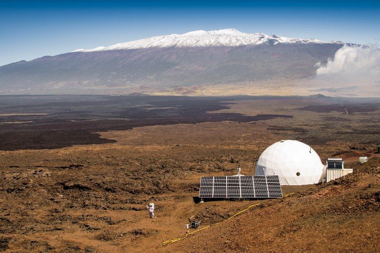 ISOLATED. This file photo taken on March 10, 2015, courtesy of the University of Hawaii at Manoa, shows the exterior of the HI-SEAS habitat on the northern slope of Mauna Loa in Hawaii. University of Hawaii at Manoa / Neil Scheibelhut / Handout / AFP 