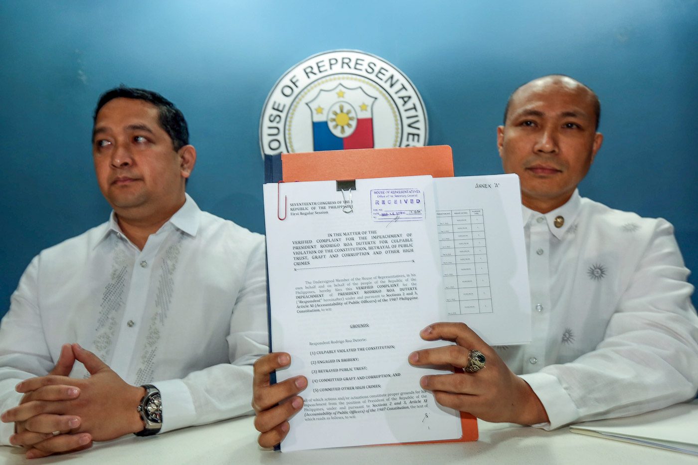 First impeachment complaint filed vs Duterte