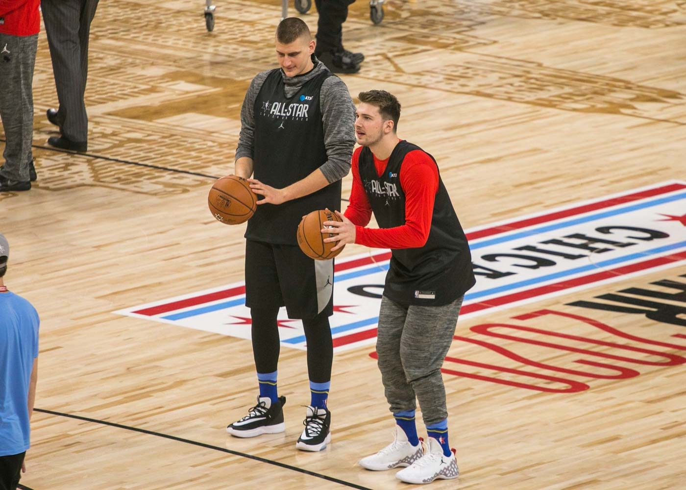 FOREIGN FLAVOR. Serbian center Nikola Jokic of the Denver Nuggets (left) and Slovenian guard Luka Doncic of the Dallas Mavericks are among 8 international players named as an All-Star. Photo by Paul Mata/Rappler 