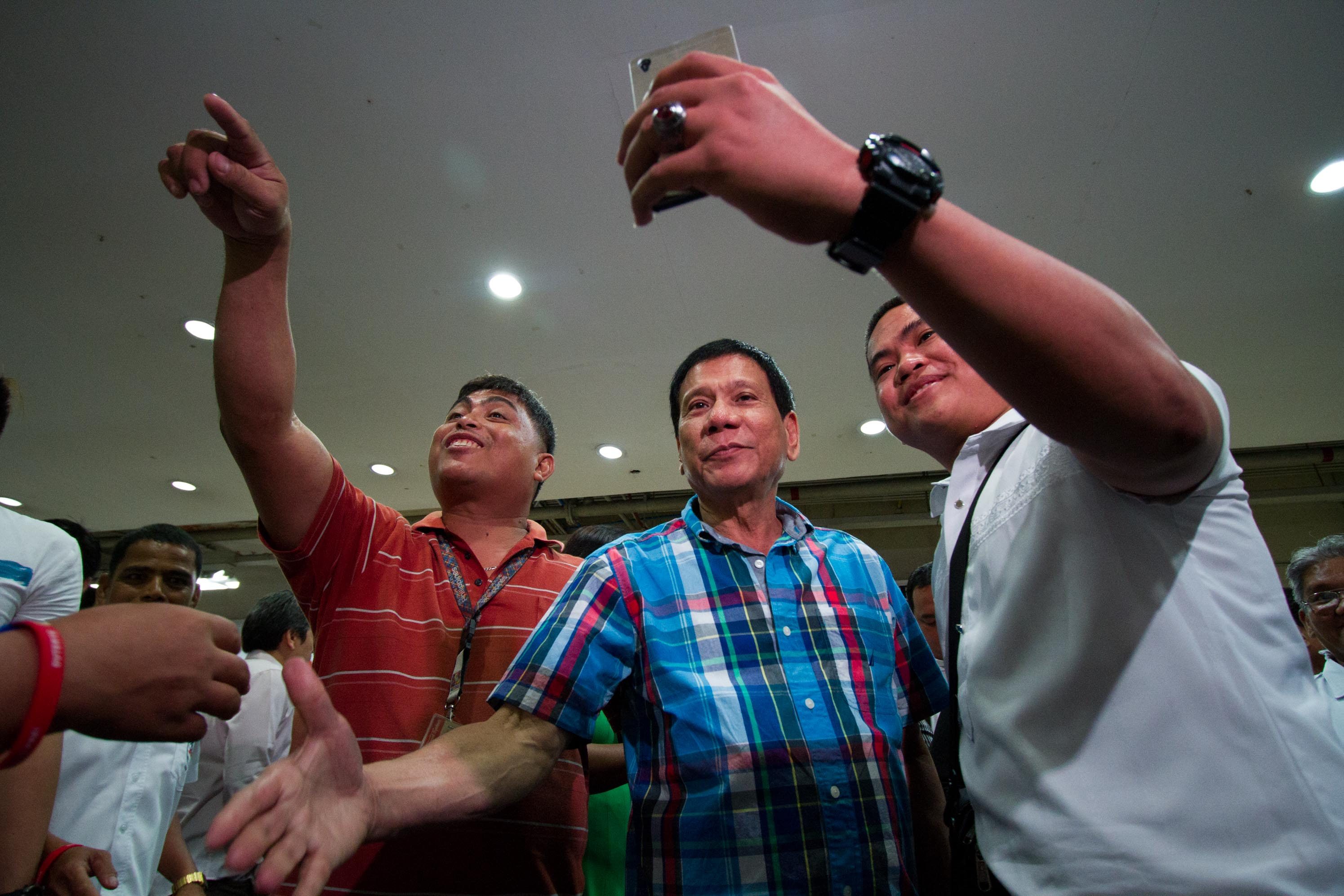 SELFIE. Members of ATCAI hope that Duterte runs in 2016.  