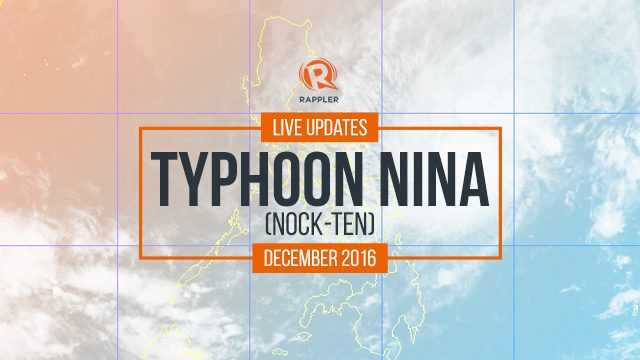 LIVE BLOG: Typhoon Nina (Nock-ten)