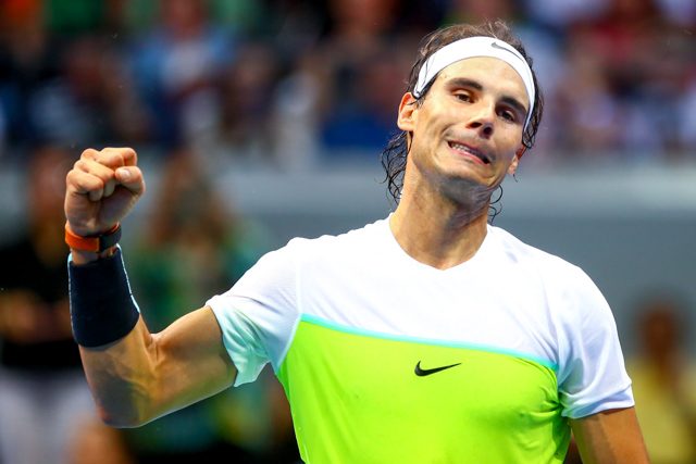 ALL HE DOES IS WIN. Nadal shows off some emotions while in action. Photo by Josh Albelda/Rappler 