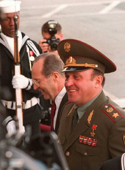 MASTERMIND. Russia's brutal 1994-1996 Chechen campaign mastermind and former defense minister Pavel Grachev died on September 23, 2012 at a military hospital in Moscow. This is an AFP file photo taken on October 26, 1995 at a ceremony in Pentagon in Arlington, Virginia.