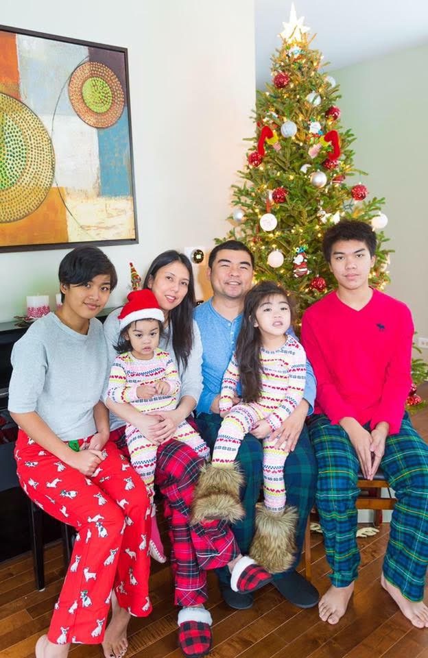 PINOY CHRISTMAS ABROAD. Vanjo Merano and family. Photo courtesy of Vanjo Merano 