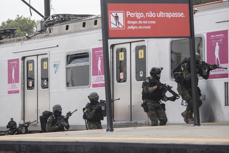 Brazil stages anti-terror drill in Rio station ahead of Games