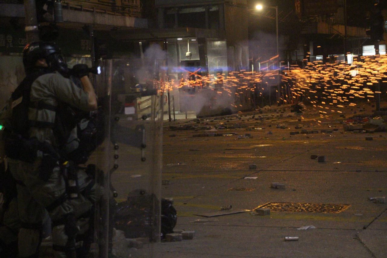 VIOLENCE. Protest dispersals have become increasingly violent in Hong Kong. Photo by Tommy Walker  