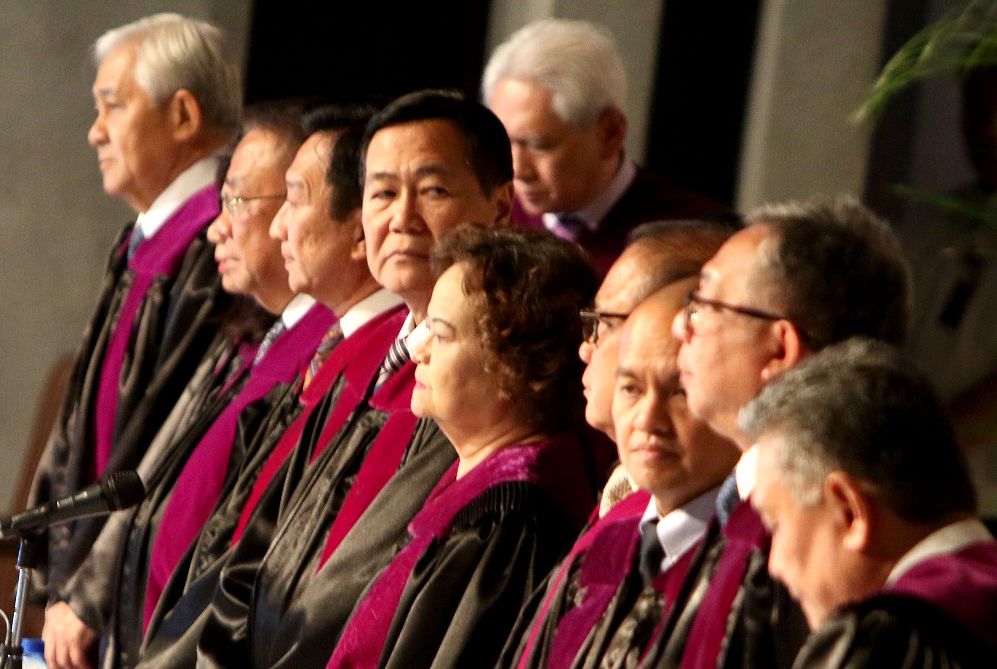 SUPREME COURT. Justices of the High Court swear in the new lawyers one month after the majority ousted chief justice Maria Lourdes Sereno. Photo by Inoue Jaena/Rappler 