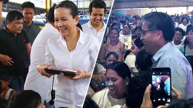 Mar Roxas, Grace Poe go solo to kick off senatorial bids
