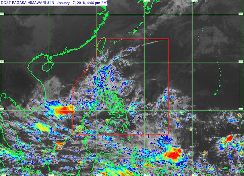 Easterlies to trigger rain in Luzon on January 18