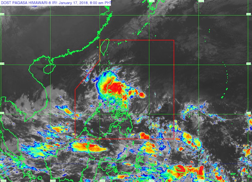 PAGASA warns of rain across PH on January 17