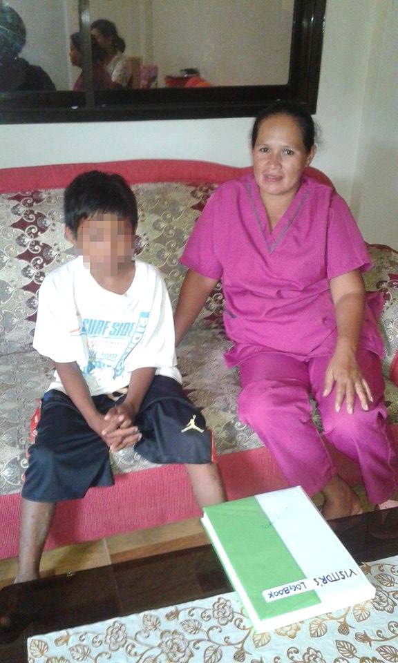 DELIVERY BOY NO MORE. The Army rescued this 12-year-old boy from rebels. Photo courtesy of Vicente Lukban's Facebook Account  