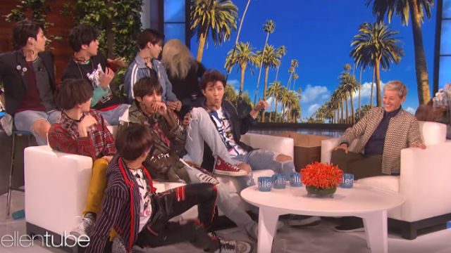 The boys of BTS were in for a literal surprise on ‘Ellen’