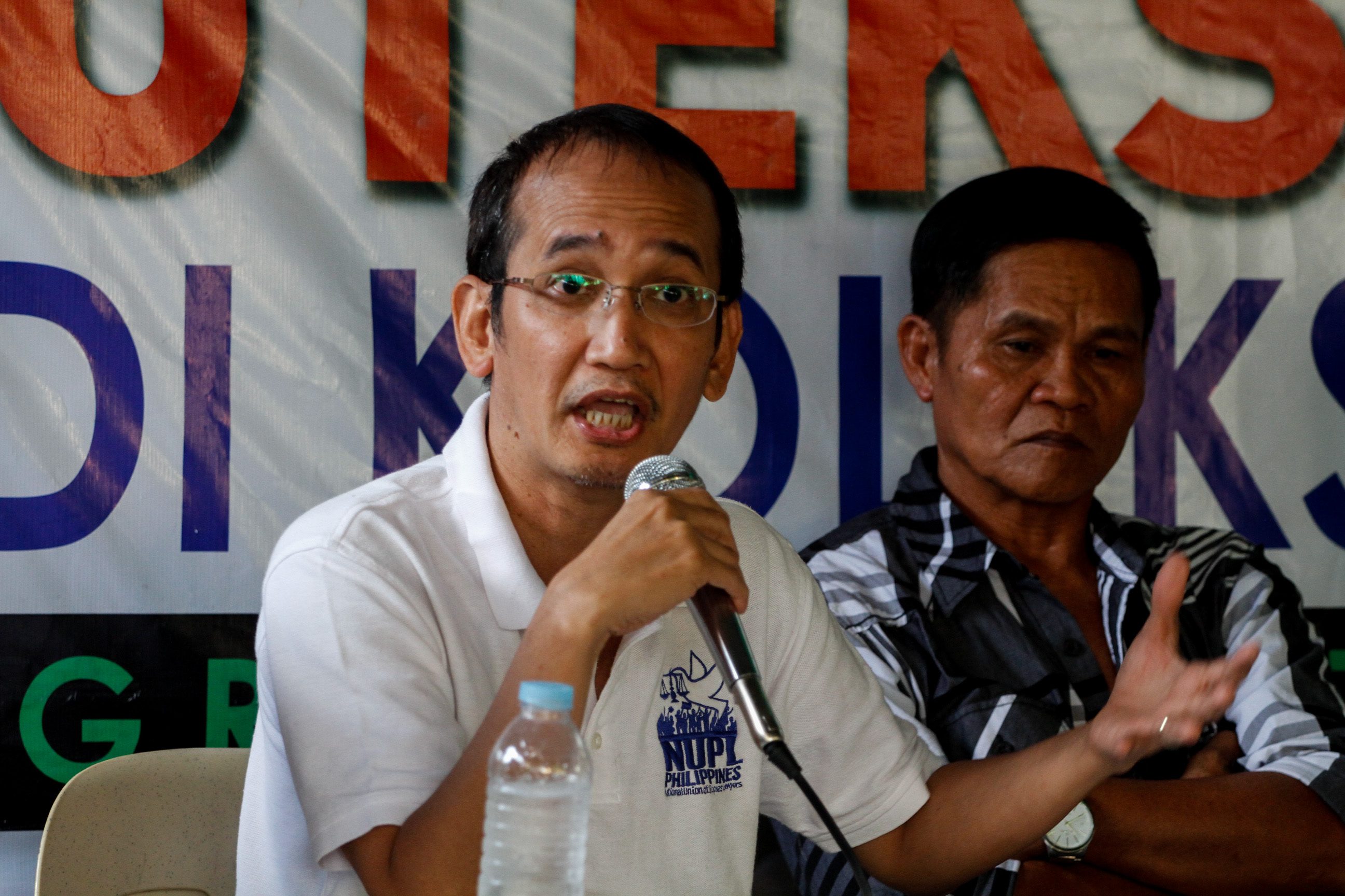NUPL LAWYER. Atty Edre Olalia gives updates on Mary Jane's case during a press briefing. Photo by Mark Saludes/Rappler  