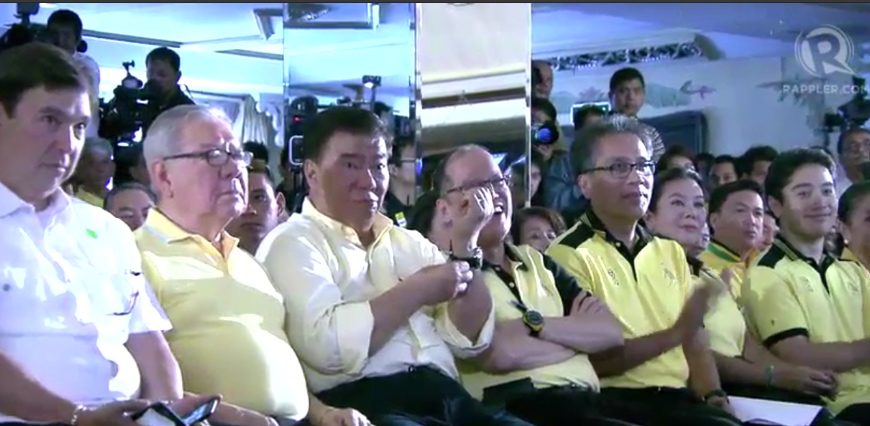 POWERHOUSE. Stalwarts of the Liberal Party during the July 31, 2015 launch of Mar Roxas' presidential bid.  