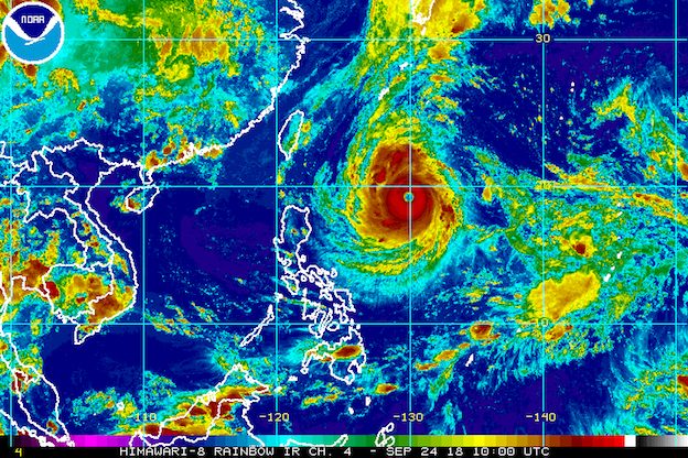 Typhoon Paeng intensifies again