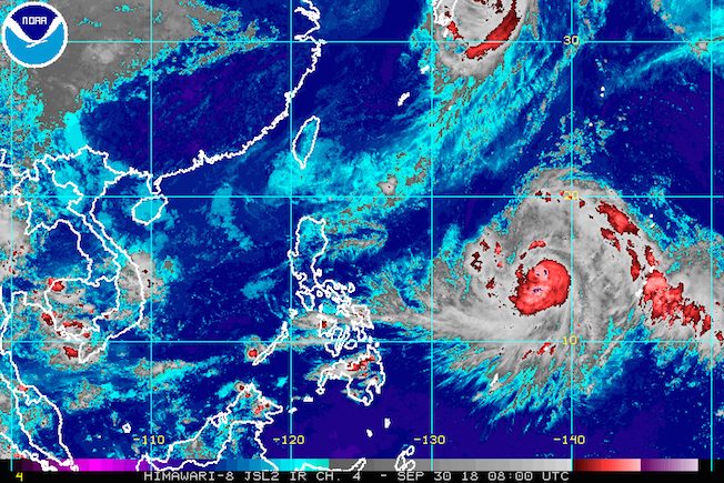 Severe Tropical Storm Kong-rey slightly intensifies outside PAR