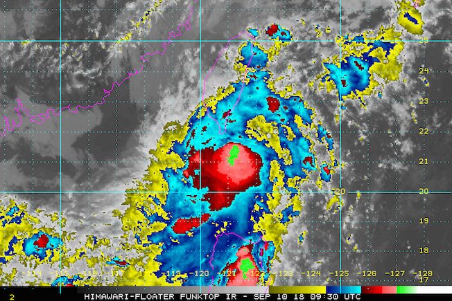 Tropical Depression Neneng slightly intensifies