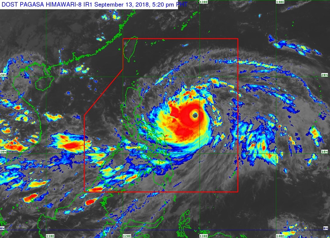 Signal No. 1 in nearly entire Luzon due to Typhoon Ompong