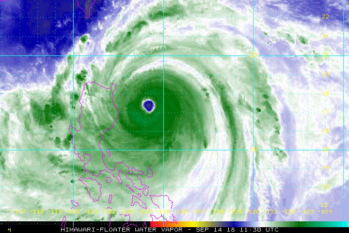 Typhoon Ompong on track for landfall early on September 15