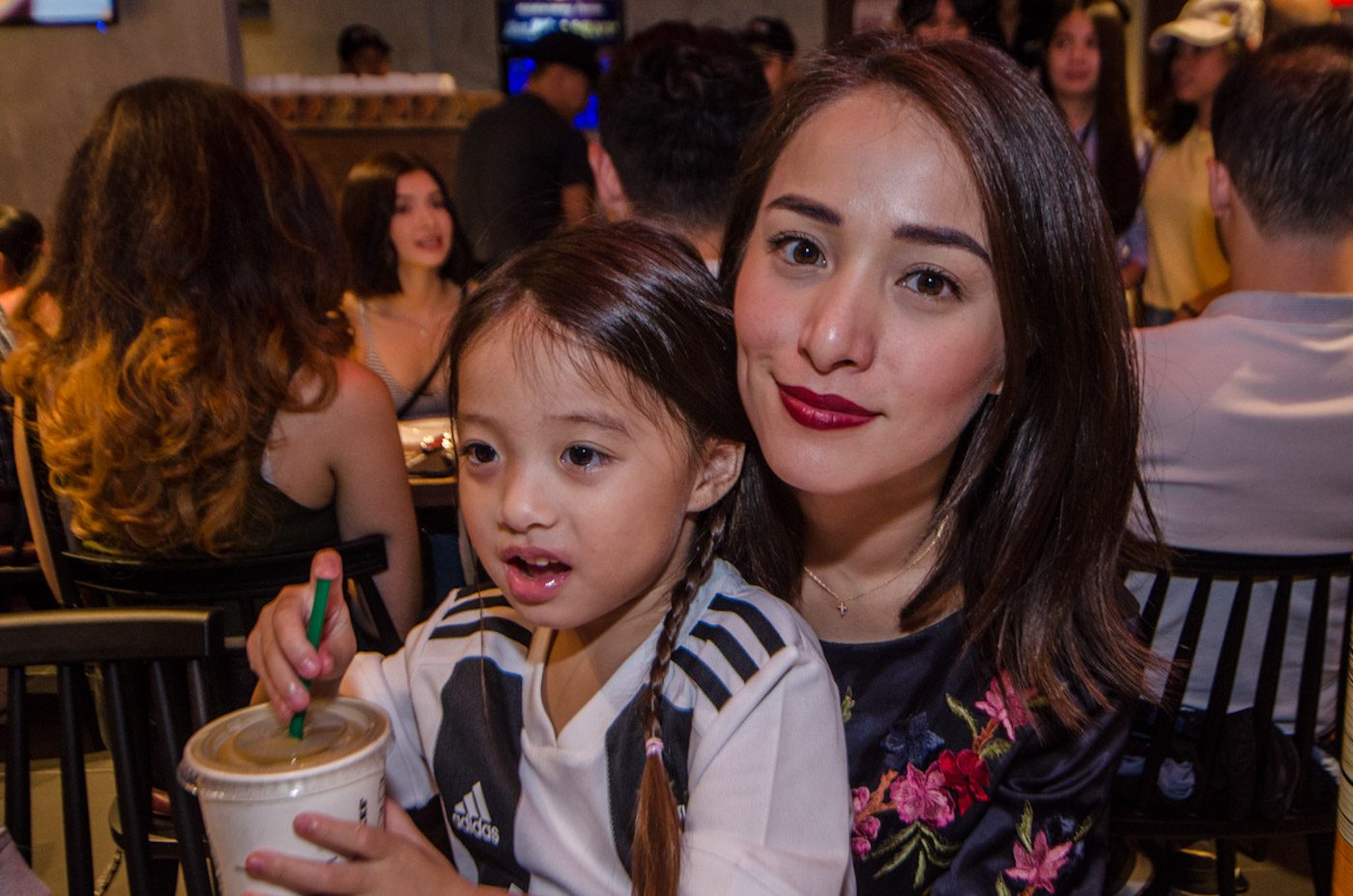 SUPPORT. Cristine Reyes and daughter Amarah attend the launch.  