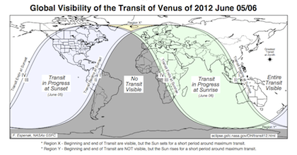GOOD PLACE. The Philippines was a good place to be in for the 2012 Transit of Venus event. Map taken from NASA.