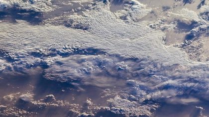 LOWER CLOUDS. This image of clouds over the southern Indian Ocean was acquired on July 23, 2007 by one of the backward (northward)-viewing cameras of the Multi-angle Imaging SpectroRadiometer (MISR) instrument on NASA’s polar-orbiting Terra spacecraft. Photo courtesy of NASA/JPL-Caltech
