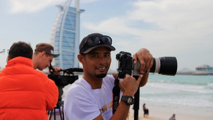 Professional surfer and photographer Abdel Elecho