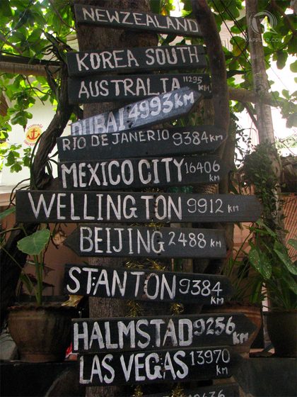 WHICH WAY TO GO? A sign post in Koh Phi Phi, Thailand. Photo by Arbie T. Baguios