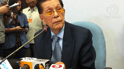 NO QUESTION. Senate President Juan Ponce Enrile says for now, there is no clear indication that government leaked Corona's bank accounts to the prosecution. Photo by Ayee Macaraig