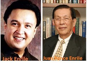 FATHER & SON. Senate President Juan Ponce Enrile and son Rep Jack Enrile may serve together in the Senate if the younger Enrile wins in 2013. Photo from gustokohappyka.wordpress.com
