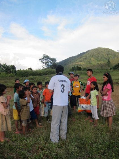 TEACHING FUTKAL TO THE community of Mt. Miarayon. Photo from Peter Amores