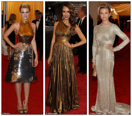 GOLDEN GODDESSES. Carey Mulligan, Jessica Alba, and Cameron Diaz were the beautiful female titans of the night. Photo from dailymail.co.uk