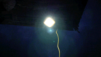 SOLAR. A lantern powered by the sun illuminates a dark night.