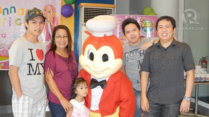 HOME IS WHERE THE heart is. Eric's mom enjoys a Jollibee party with the family. Photo from Eric Quejano