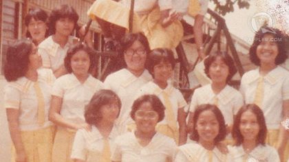 DID SHE KNOW BACK then? My mother (front row, 2nd from right) in her younger years, thoughtless of motherhood and the 'kulit' needed to be one. Photo from Julienne Joven